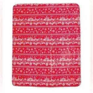 Victoria's Secret Cozy Plush Red & White Holiday Soft Fleece Plush Blanket